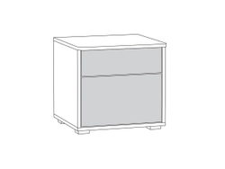 Вуди Тумба прикроватная 13.287 белый/дуб золотой