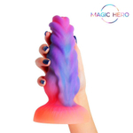 Светящийся в темноте фантаийный стимулятор - 20 см. (Цвет: разноцветный)