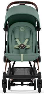 Коляска Cybex Coya Rosegold Frame Cloud T i-Size Mirage Grey Plus Leaf Green с дождевиком и бампером