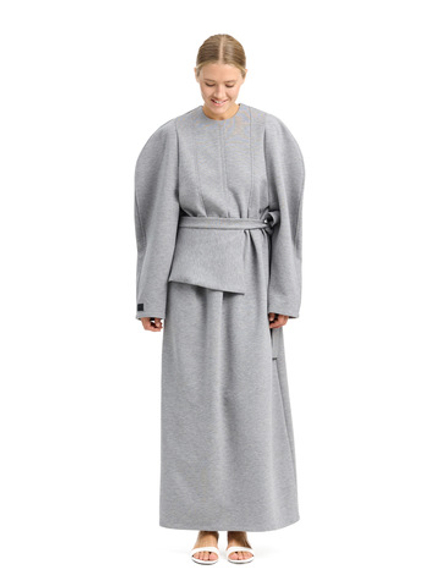 Платье трикотажное с баской BODYCODE Gray Melange