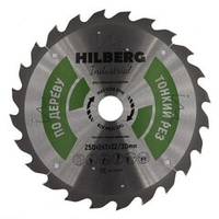 Диск пильный Hilberg Industrial Дерево тонкий рез 250*32/30*24Т HWT253