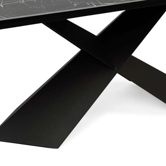 Обеденный стол Reagan 200х100 см, черная керамика