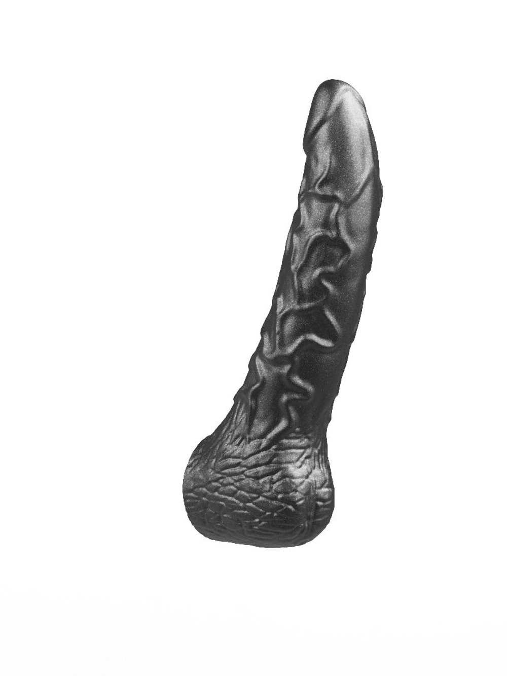 Насадка для страпона LOVETOY Black Bent, полужесткая, черная