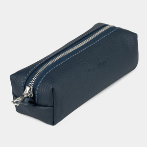 Ключница кожаная Coffre синего цвета