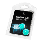 Набор из 2 шариков с массажным маслом и охлаждающим эффектом Secret Play Brazilian Balls