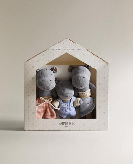 ZARA HOME ДЕТСКИЙ НАБОР "СЕМЬЯ БЕГЕМОТОВ", РАЗНОЦВЕТНЫЙ