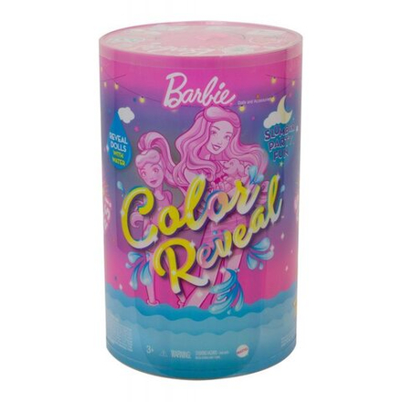 Color Reveal - пижамный набор Party Barbie Doll, Chelsea Doll, 3 животных + аксессуары GRK14