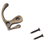 Крючок-вешалка StahlBuro 002 AB ст.бронза (2крючка)  маленький / 16095