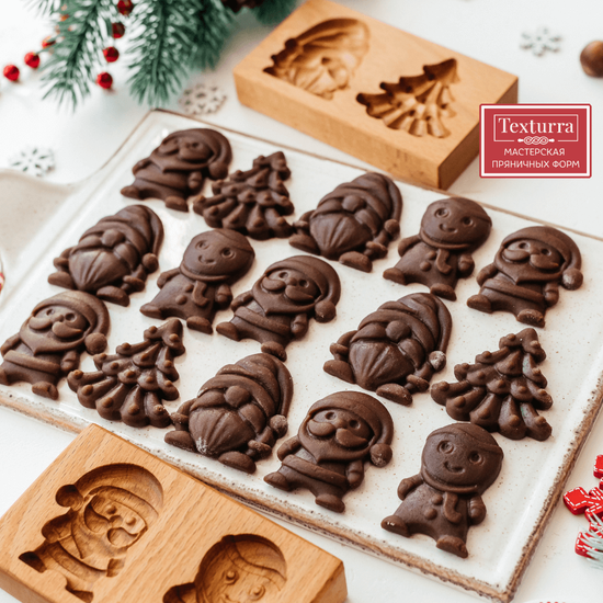 Пряничная форма Гном и ёлка
