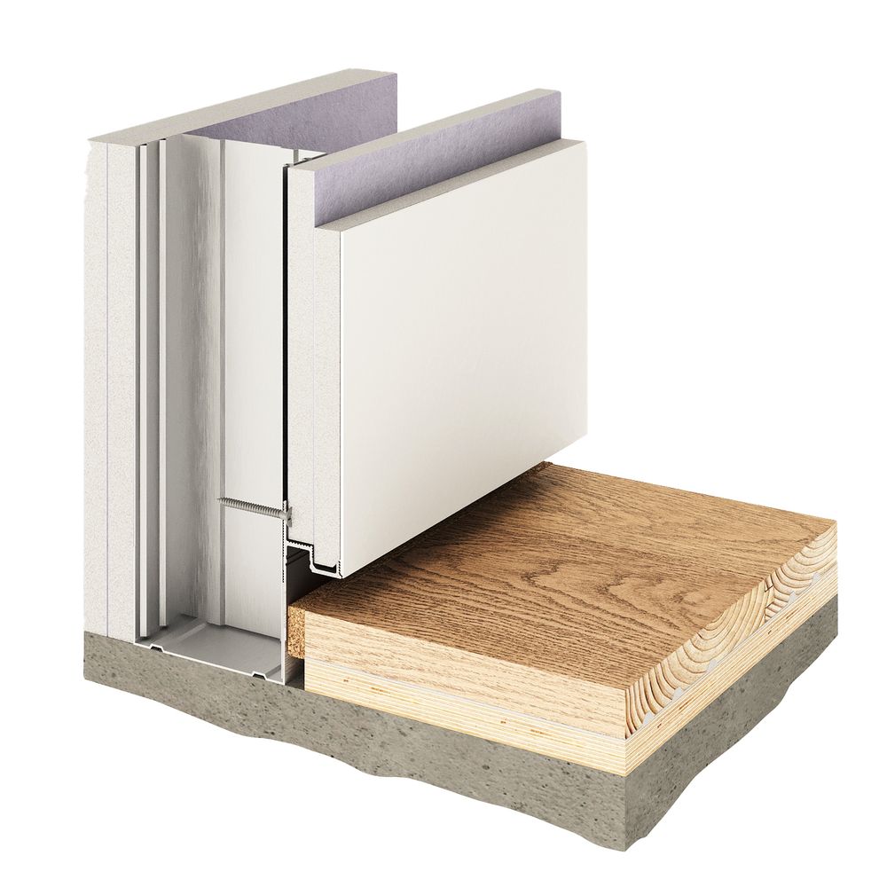 Теневой профиль универсальный под покраску, 2000x55x27 мм