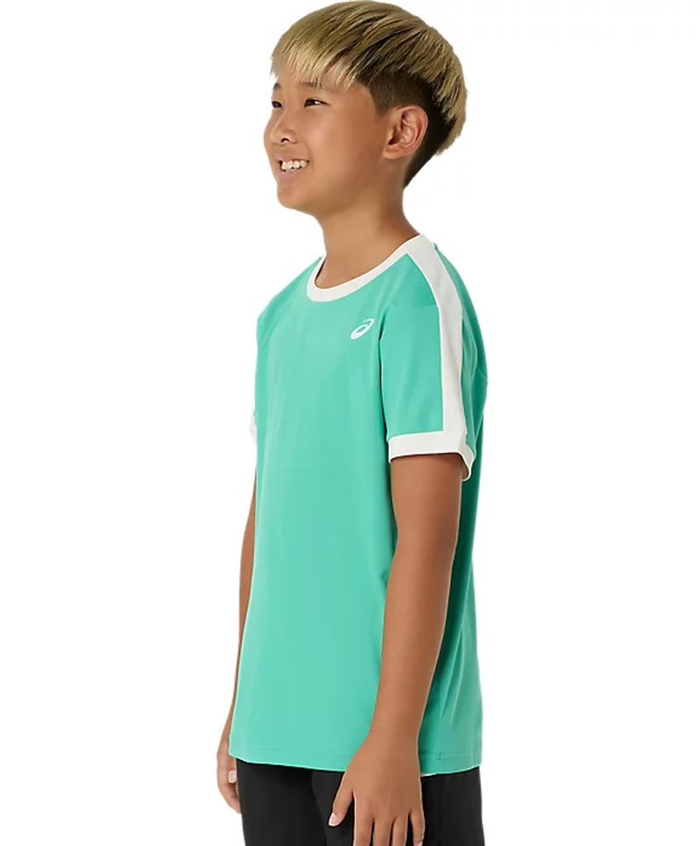 Футболка для мальчика теннисная Asics Boys Short Sleeve - aurora green
