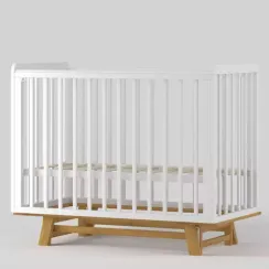 Детская кроватка с продольным маятником Incanto Anniken Белая/бук