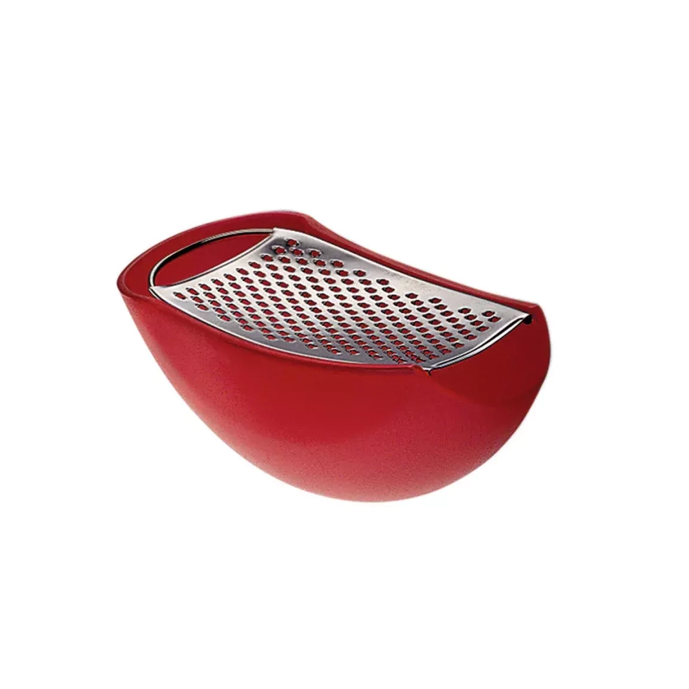 Alessi - Терка для сыра Парменид с красной емкостью / артикул   AARU01 R  / GTIN 8003299920754