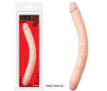 Двусторонний фаллоимитатор Hoodlum - 43 см. (Цвет: телесный)