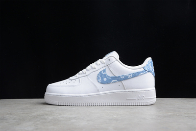 Nike Air Force 1 Low '07 Essential White Worn Blue Paisley