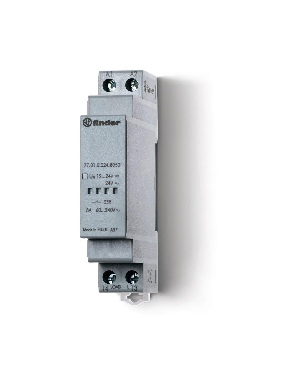 Реле модульное твердотельное выход 15А 24В DC 6...24В DC 17.5мм IP20 FINDER 770190249024