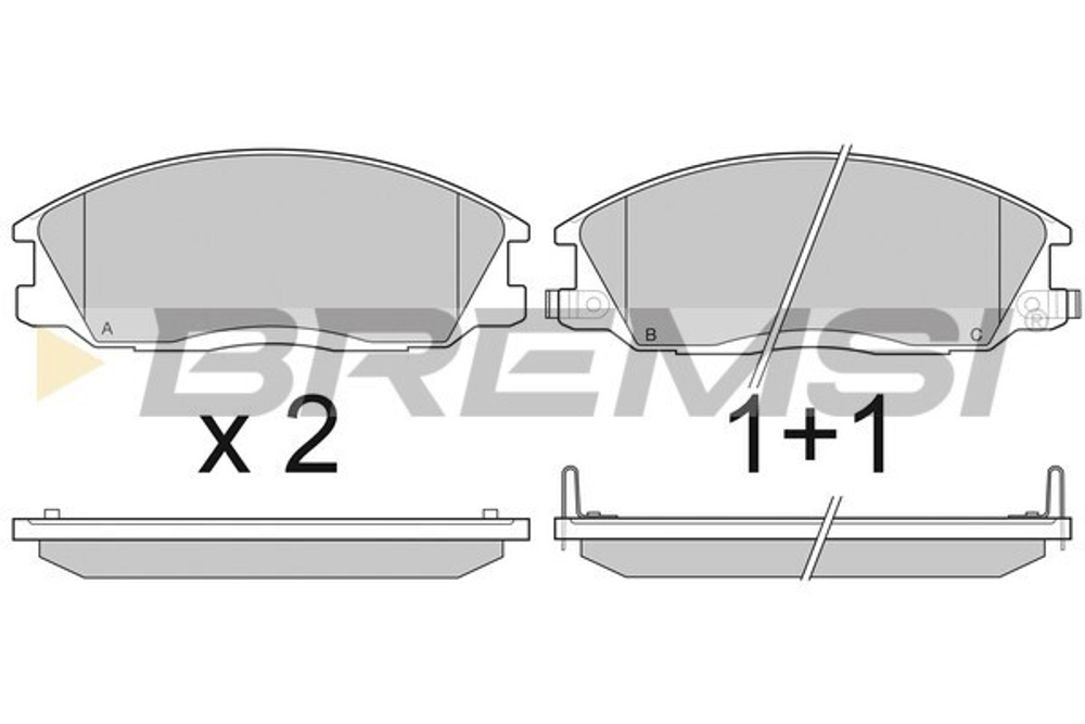 BREMSI - BP2909-BMS - Brake Pad Set, disc brake