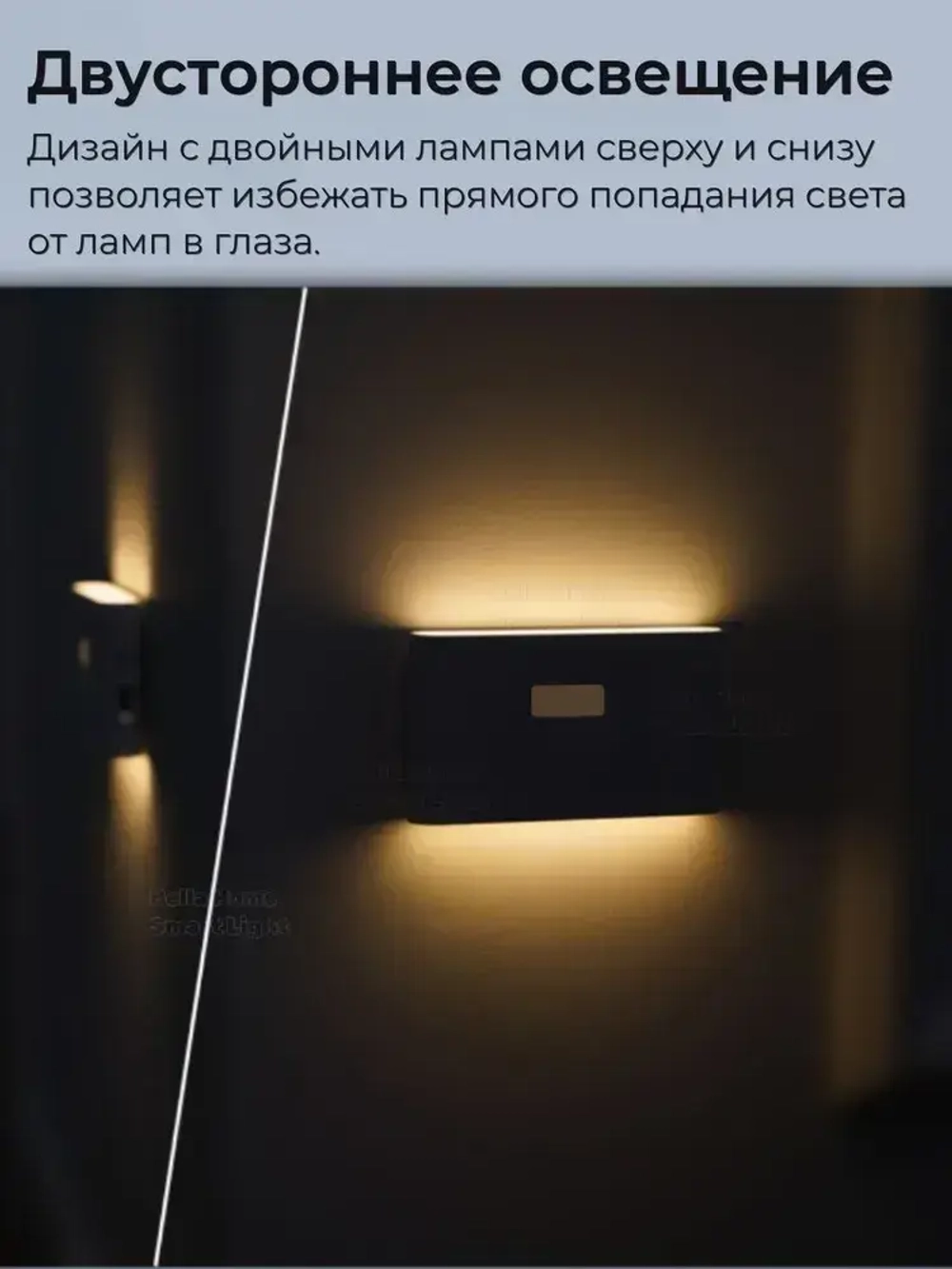 Светильник настенный с датчиком движения беспроводной светодиодный аккумуляторный