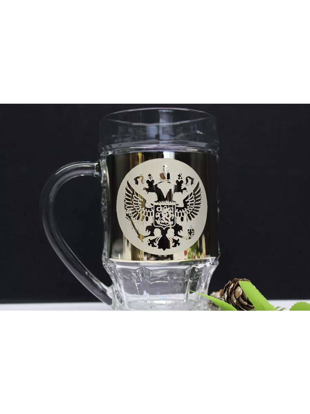 Кружка пивная "Герб" 1шт 500мл