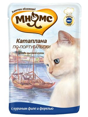 Пауч для кошек Мнямс  Катаплана по-португальски (с форелью)