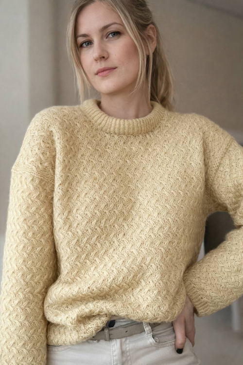 Описание по вязанию джемпера с японским плечом "Ida"