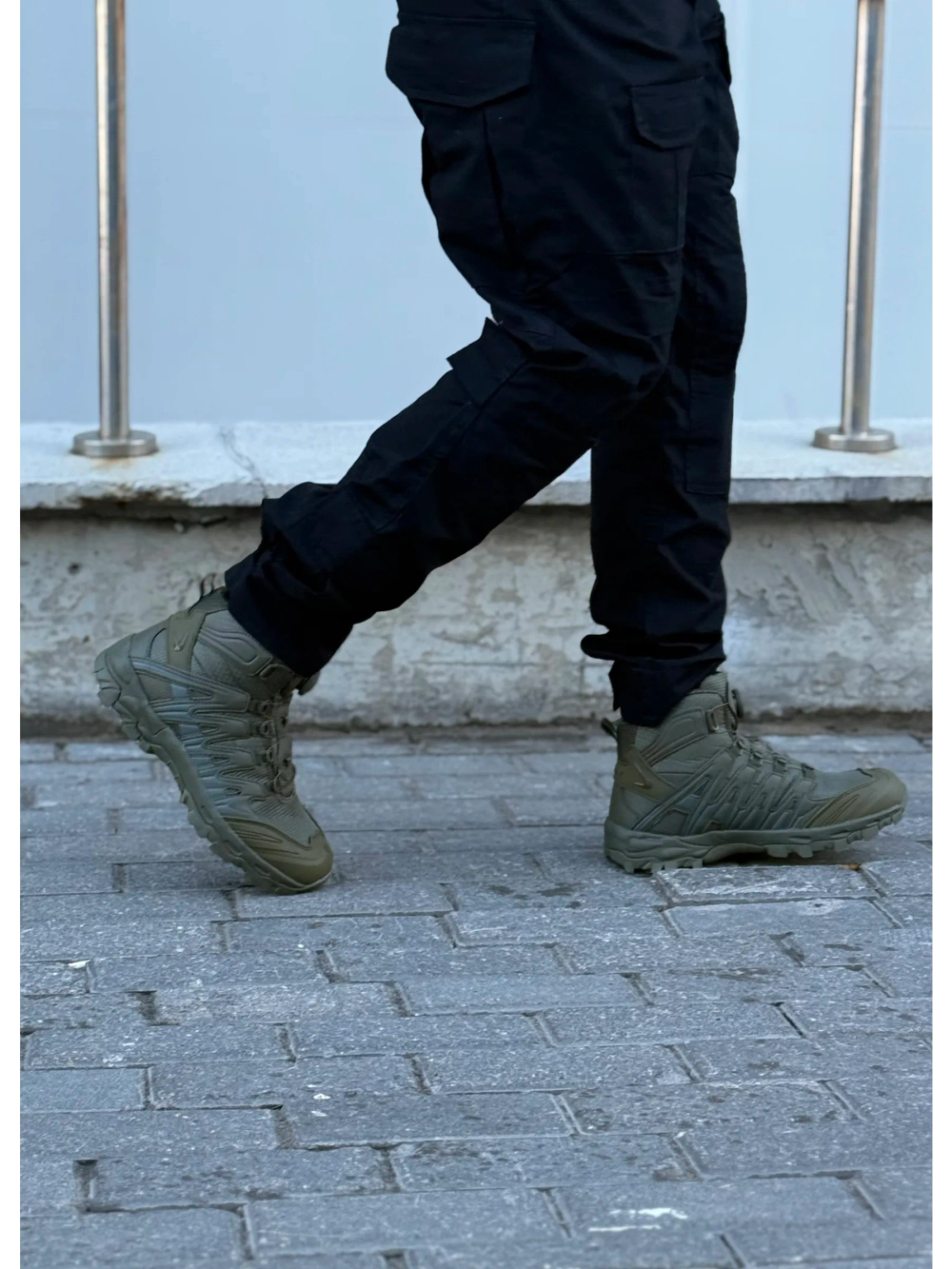 Полуботинки ESDY Средние Олива