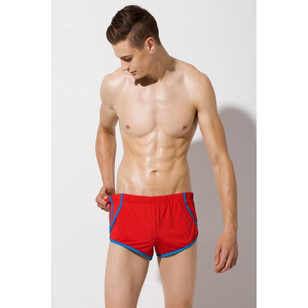 Мужские трусы шорты спортивные красные SuperBody Silky Red Shorts