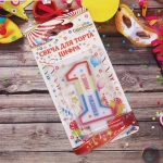 Свеча для торта Цифра День рождения «1» 6 см