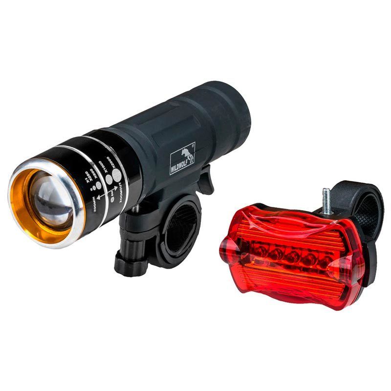 Набор: фара велосипедная + задний стоп