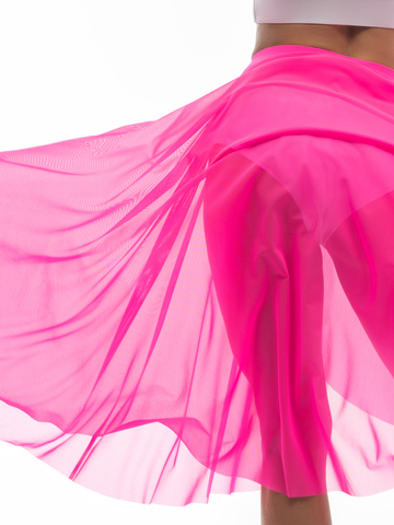 Pareo Skirt Crystal, Pink mesh