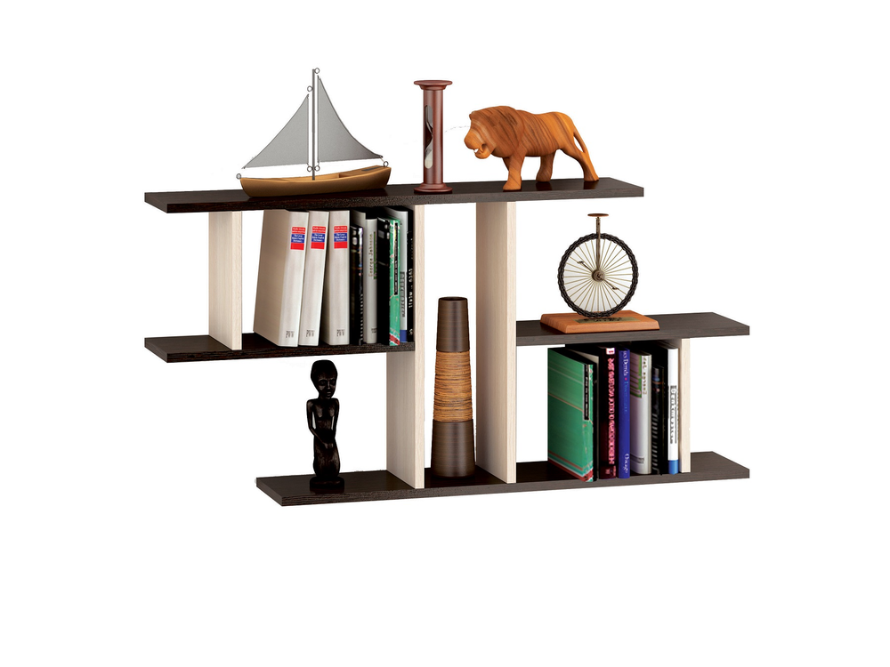 Полка навесная ПН-4, венге/дуб молочный