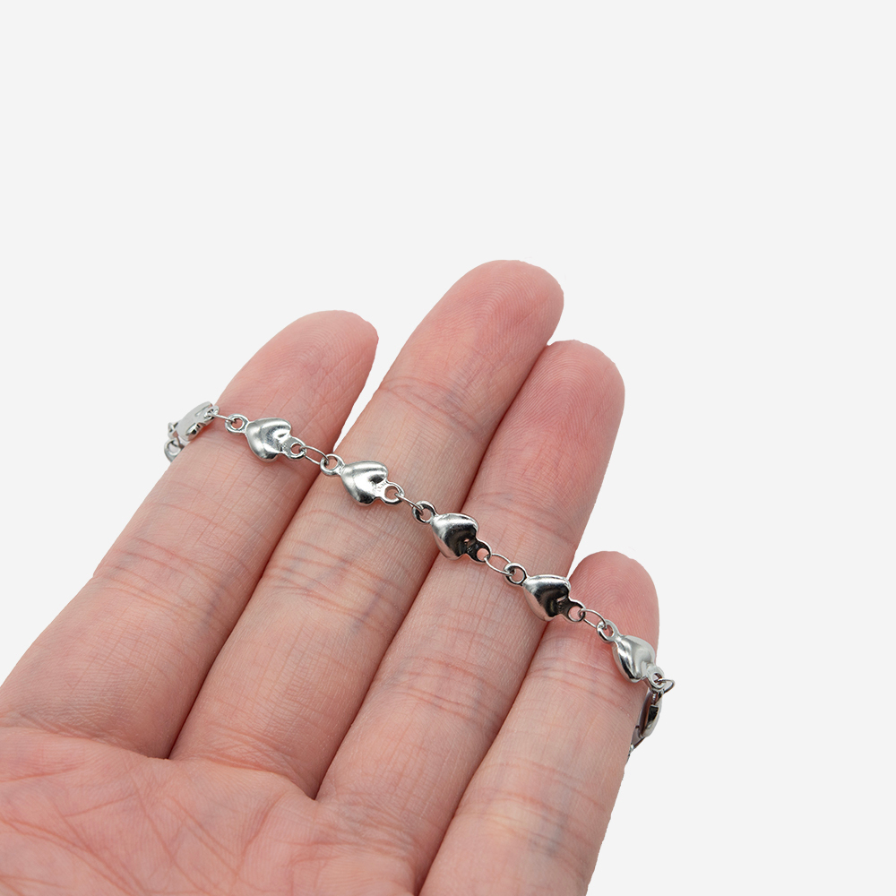 Цепь "Сердечки", 5,3*10мм, сталь