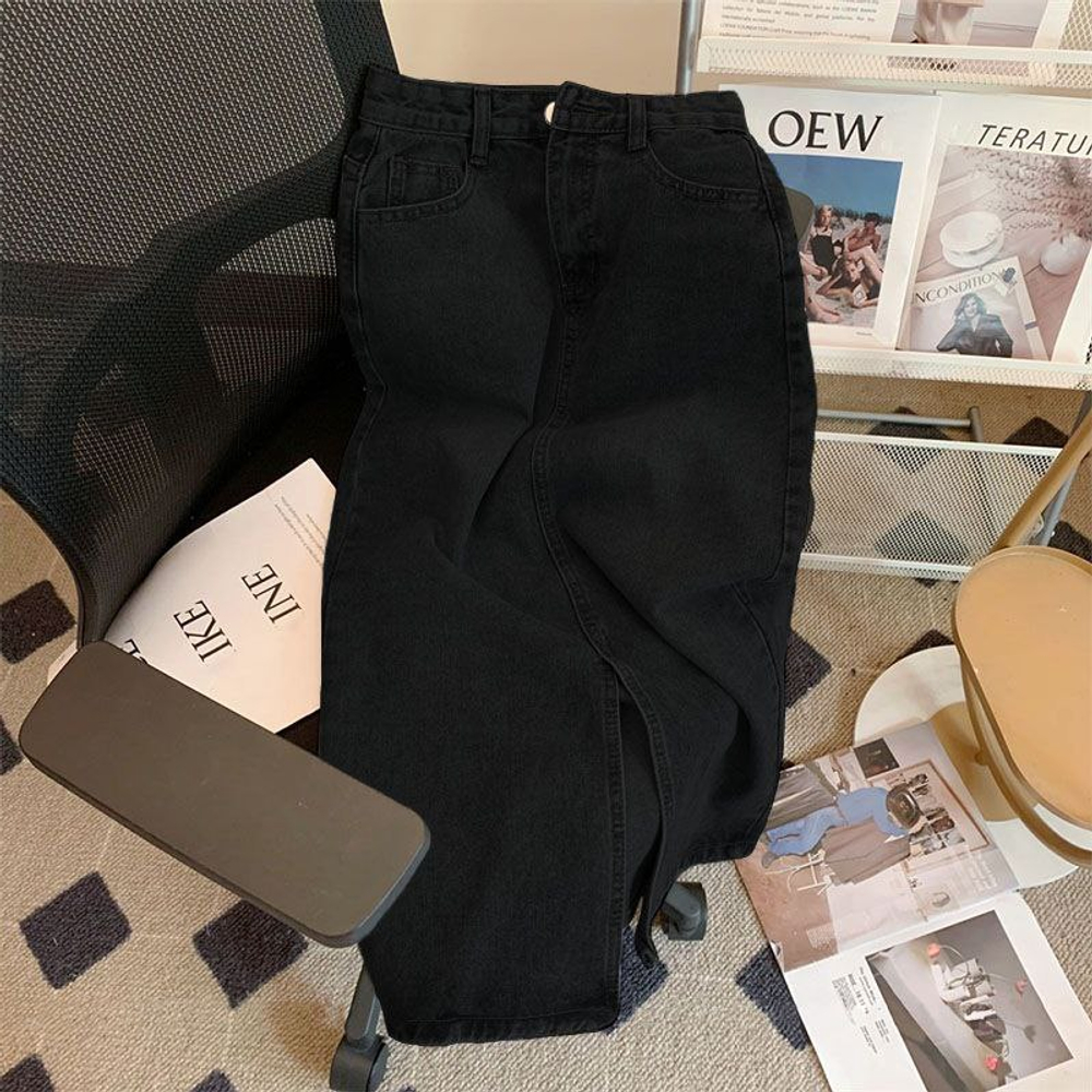 Джинсовая юбка-карандаш