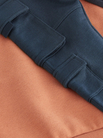 Толстовка и джоггеры карго в комплекте для мальчика Next 796-240, Оранжевый, Темно-синий