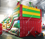 Батут с горкой "В гостях у жирафа", 8*4*5 м