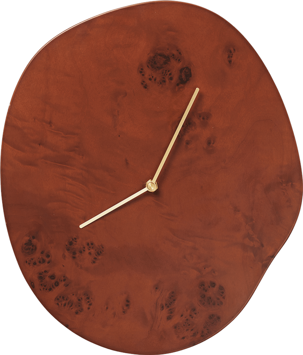 Настенные часы Ferm Living Melt, МДФ, 33 см, коричневые