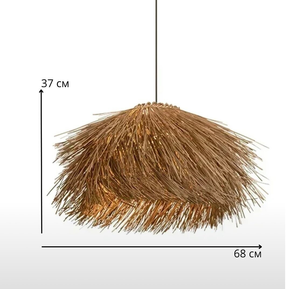 Этот светильник выполнен из натуральных волокон и создаёт тёплый, атмосферный свет.