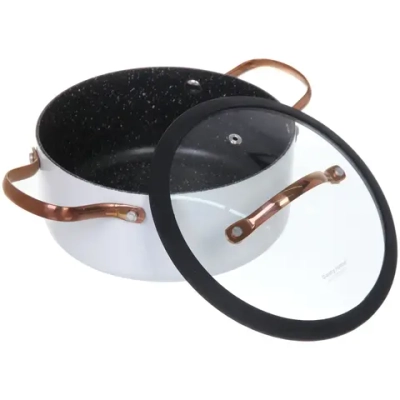 Кастрюля «White Night» 2,7л, стеклянная крышка, 20*9см