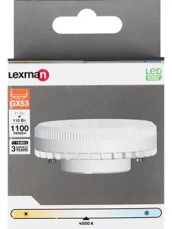 Лампа светодиодная Lexman GX53 170-240 В 11 Вт круг матовая 1100 лм нейтральный белый свет
