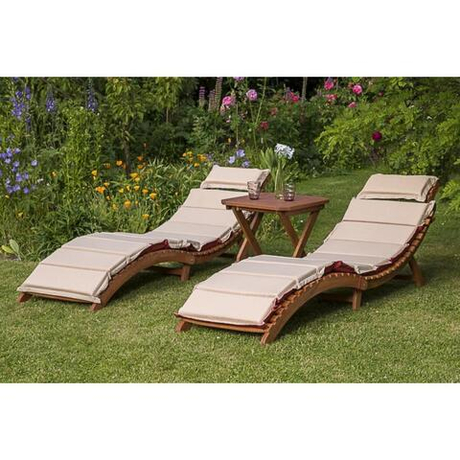 Комплект шезлонги и столик Afina AFM-803A-T133 Beige (2+1)