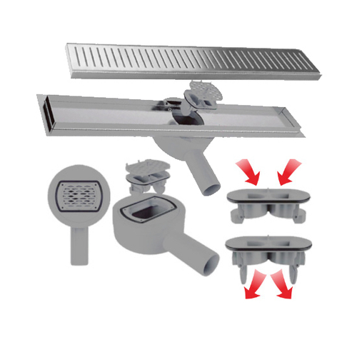 Душевой лоток(трап) с сухим затвором 600мм DL60, поворотный 360 VIEIR