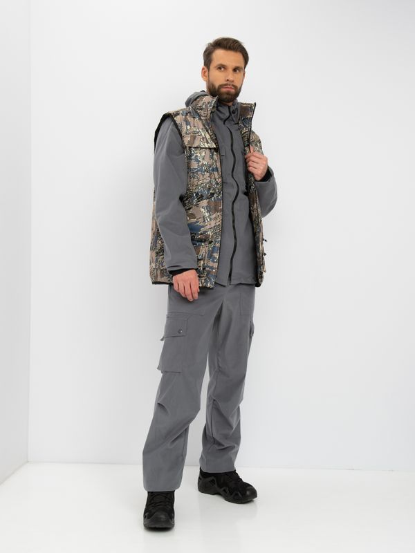 Костюм демисезонный Тайга-3 ткань Alova цвет Лабиринт/Серый