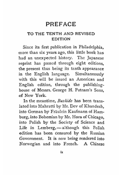 Bushido, the soul of Japan | Nitobe Inazo