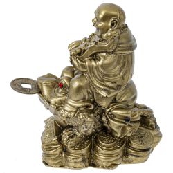 GAEM Фигурка декоративная "Будда на денежной лягушке", L7,5 W5 H7,5 см