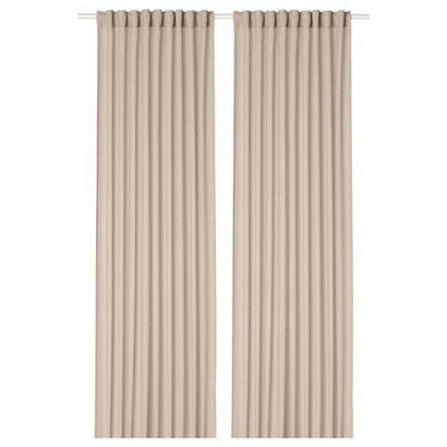 Комплект штор IKEA ROSENROBINIA (РОЗЕНРОБИН), Бежевый, 145x250 см, 2 шт