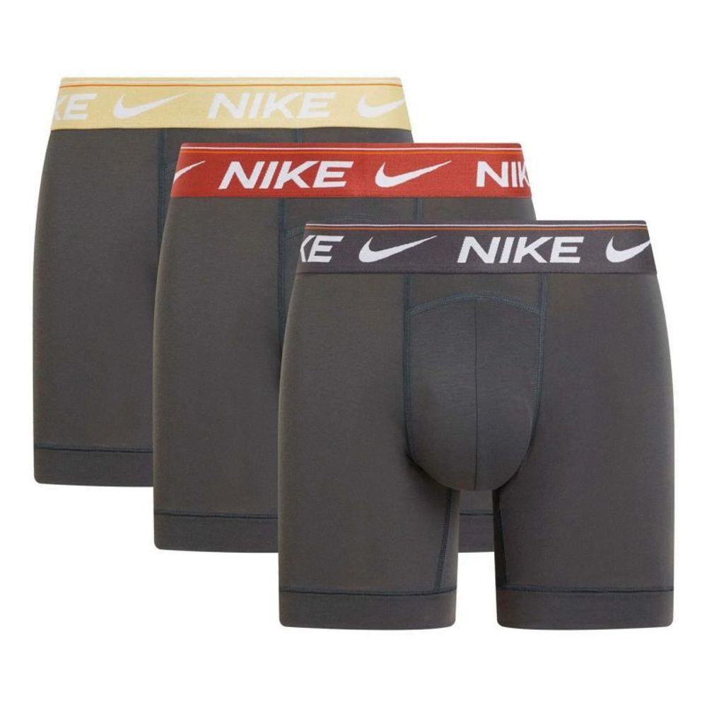 Мужские спортивные боксеры Nike Dri-Fit Ultra Comfort 3P - антрацит/насыщенное золото/mrs Stone