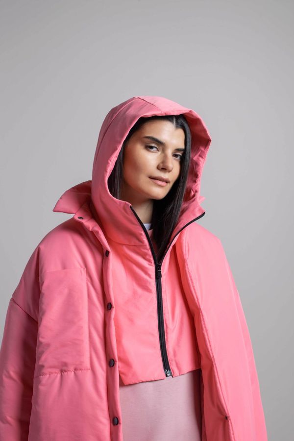 Капюшон-манишка AH001 розовато-лиловый - фото 3