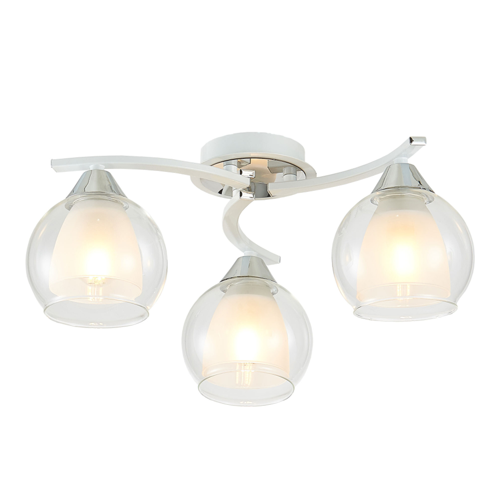 Citilux Кристи CL152130 Люстра потолочная Белая Хром