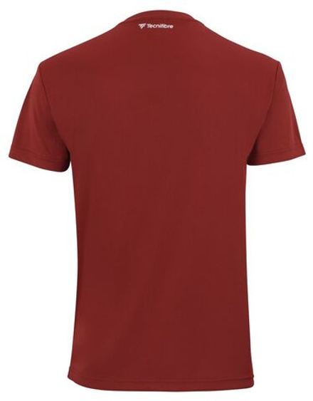Детская теннисная футболка Tecnifibre Team Tech Junior - cardinal