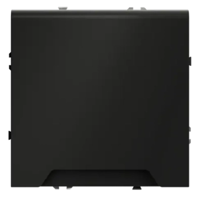 Розетка встраиваемая VOLTUM S70 с заземлением, защитными шторками и крышкой 16А, (черный матовый)